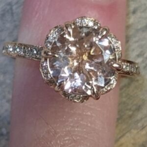 Rose Gold Morganite And Diamond Ring